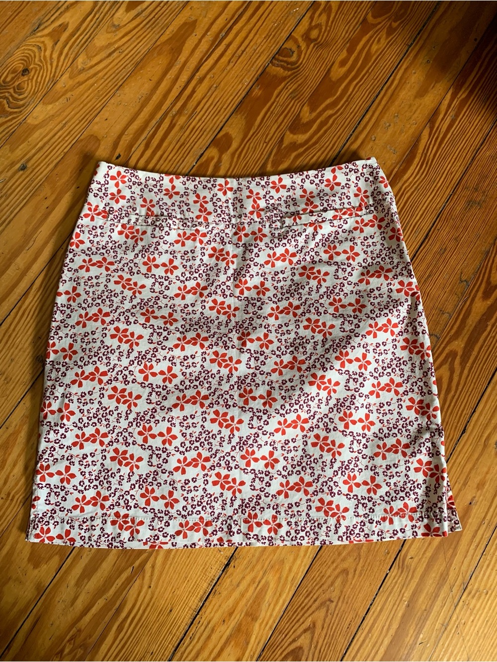 GAP Red Floral Mini Skirt Size 2